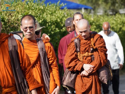 Texas monks’ “Walk for Peace” enters Gwinnett County